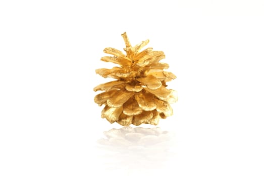 christmas gold bump isolated on white