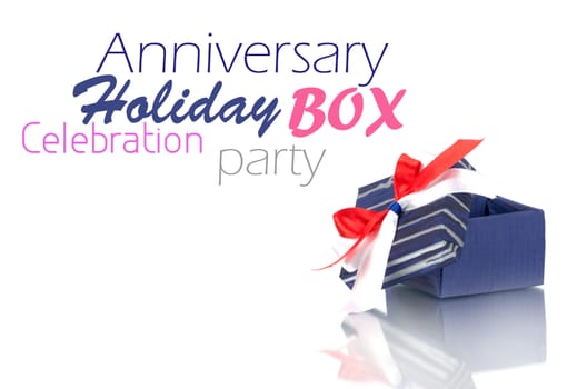 gift box with ribbon isolated on white