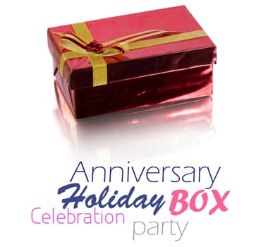 Red Gift Box on white background