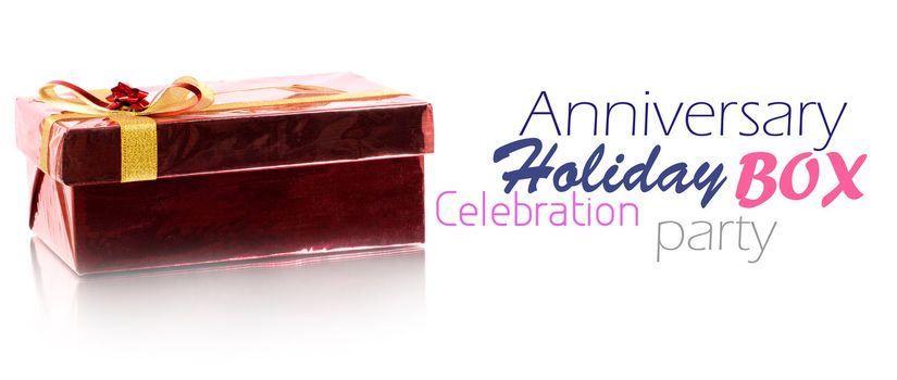 Red Gift Box on white background