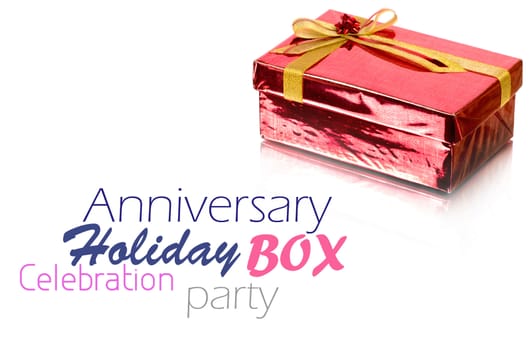 Red Gift Box on white background