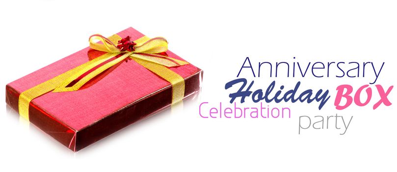 Red Gift Box on white background
