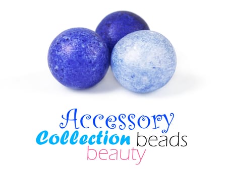 Color beads isolated on white