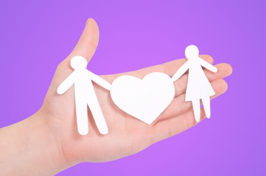 paper family in hands