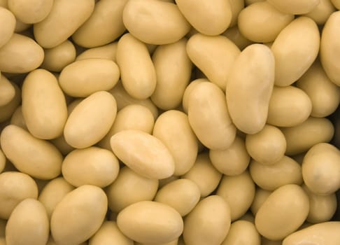 Sugar coated peanuts, close-up shot