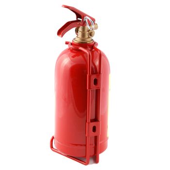 Car safety equipment - fire extinguisher on a white background