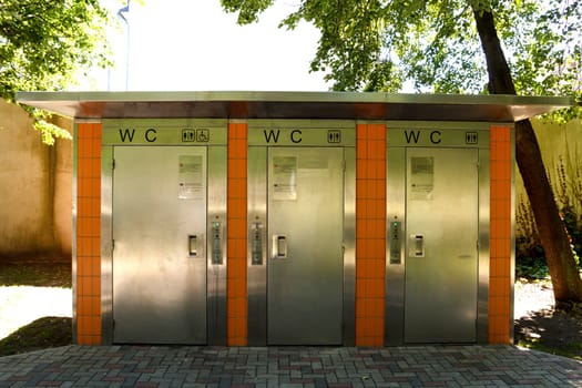 automatic toilet in the city park