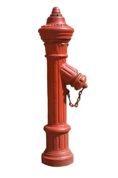 Red fire hydrant isolated over white background