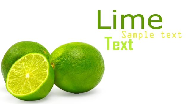 lime isolated on white background
