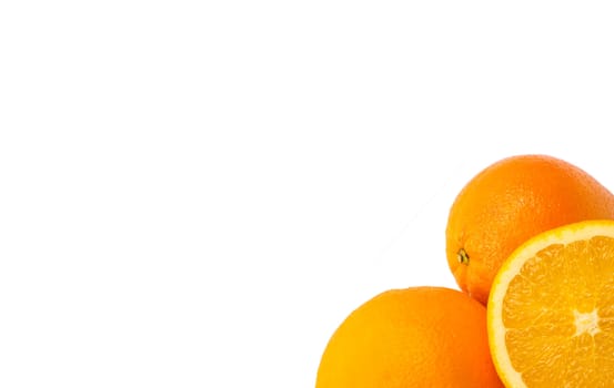 image of a fresh whole orange isolated on white