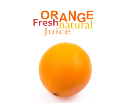 Orange isolated on white background