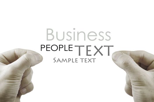 hand picking something with space in blank for insert text or design