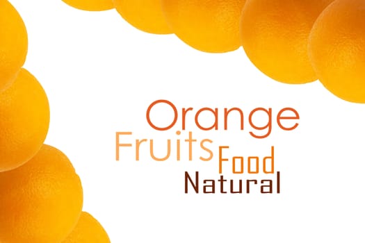 orange background isolated on white