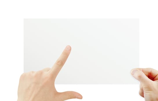Hand holding paper