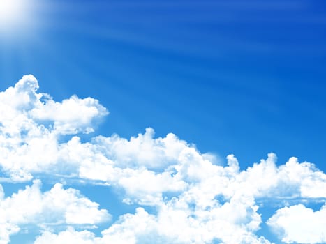 blue sky background with tiny clouds