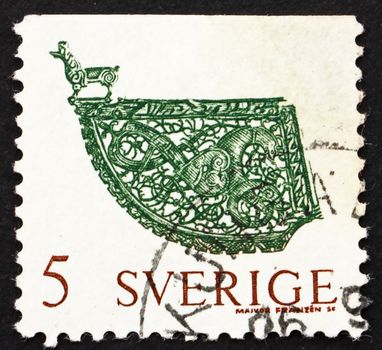 SWEDEN - CIRCA 1970: a stamp printed in the Sweden shows Weather Vane, Soderala Church, Swedish Art Forgings, circa 1970