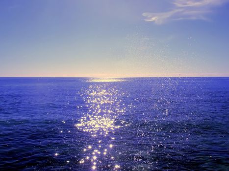 Sea spray near Limassol. Cyprus.