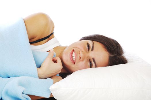 beauty woman sleep on the pillow