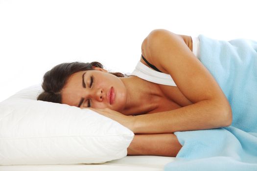 beauty woman sleep on the pillow