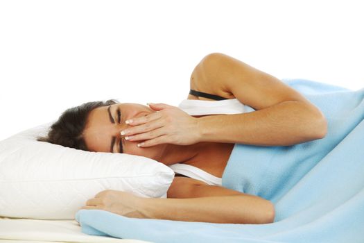 beauty woman sleep on the pillow