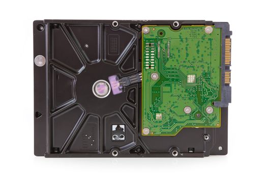 hard disk drive isolated on white background