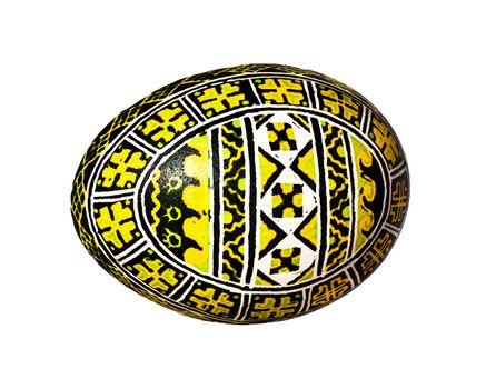 Colorful Ukrainian Easter Egg isolated on white