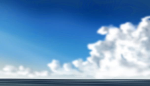 clear blue sky with clouds, background, to place images or messages.