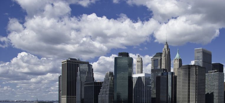 Panoramic View of New York City Buildings, U.S.A.