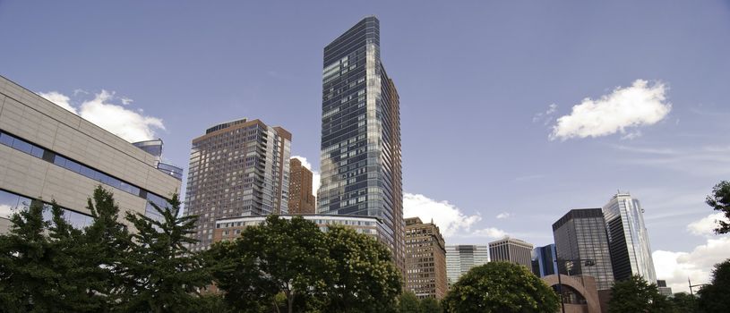 Panoramic View of New York City Buildings, U.S.A.