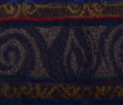 Fabric texture with color ornament. Close up