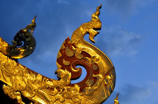 The top roof of Thai style , Thai temple