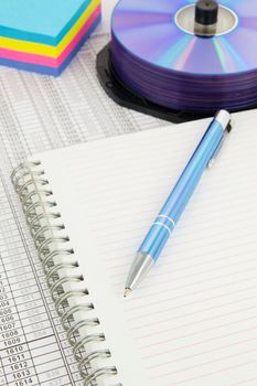 Pen on sheet of a copybook