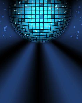 Abstract techno disco magic ball poster