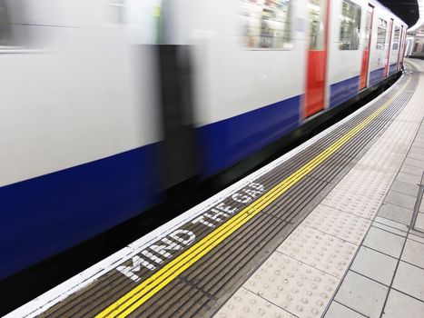 Mind the gap, warning in the London underground