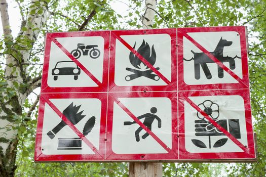 Six posters banned in the recreation area