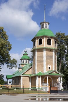 Christian orthodox church in the village. Russia