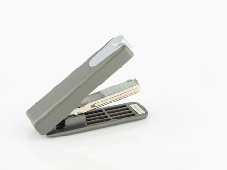 Silver Stapler isolate on white backgroud  