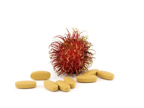 rambutan with vitamin C pills