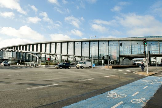 Copenhagen airport Kustrup view of outside, taken on February 2012