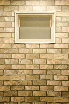 Brick wall with window