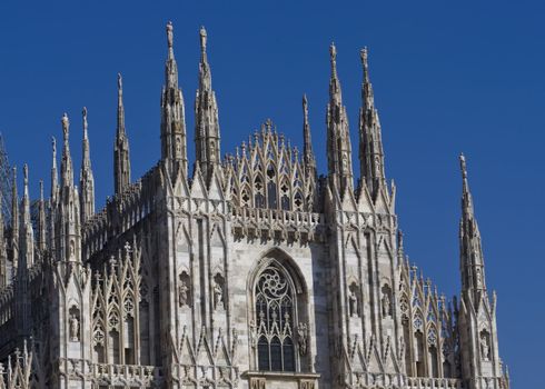 Milan cathedral details, Duomo di Milano, Italy