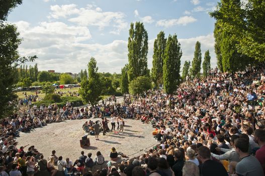 People in Mauerpark, Berlin