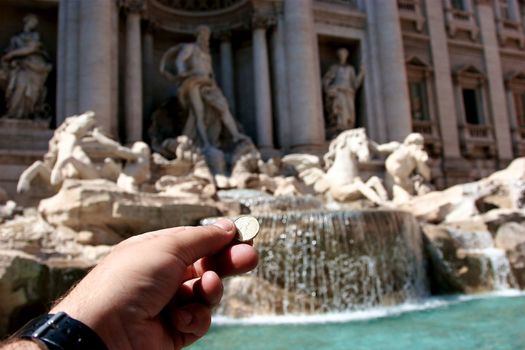 Trevi Fountain is the largest Baroque fountain in the city and one of the most famous fountains in the world.