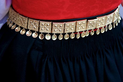 Detail of Norwegian national costume