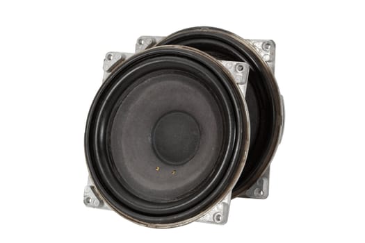 Big speakers, isolated on a white background