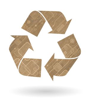 Recycle design on white background