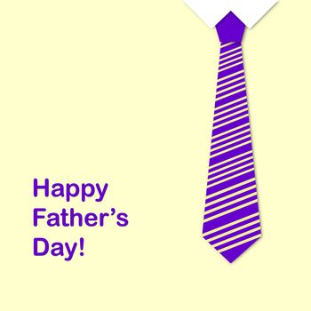 Tie and the sentence happy fathers day, a fathers day greeting card 