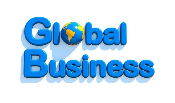 Concept of global business - 3d illustration