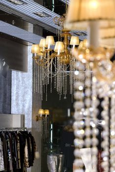a view of expensive interior of beautiful boutique