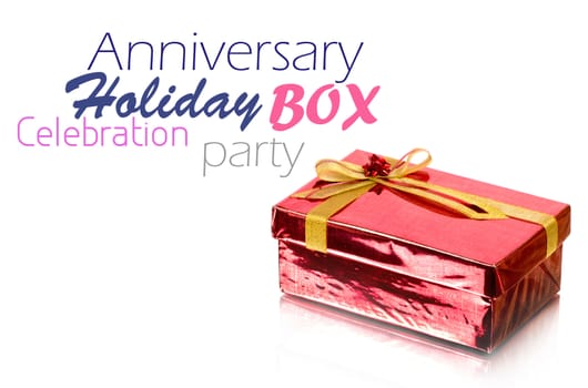 Red Gift Box on white background